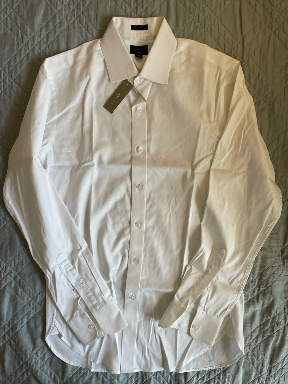 J. CREW Ludlow fine stretch cotton dress shirt in White Size 14 1/2-33 $148
